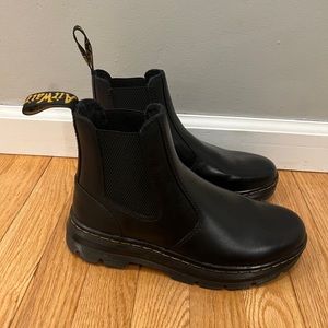 Dr. Marten Embury black leather Chelsea boots, size US 8 women’s